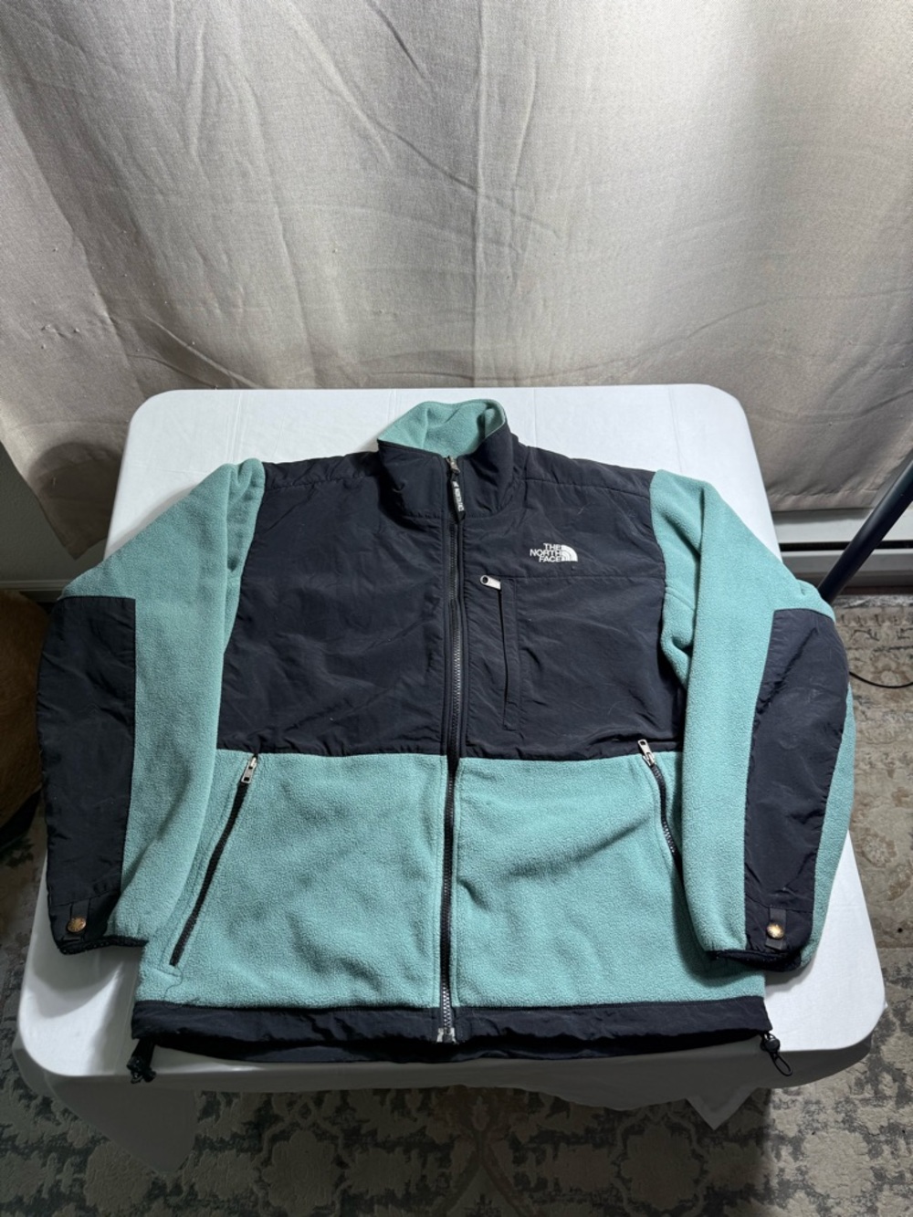 The North Face Jacket Women Large Green Denali Fleece Full Zip Vintage Outdoors